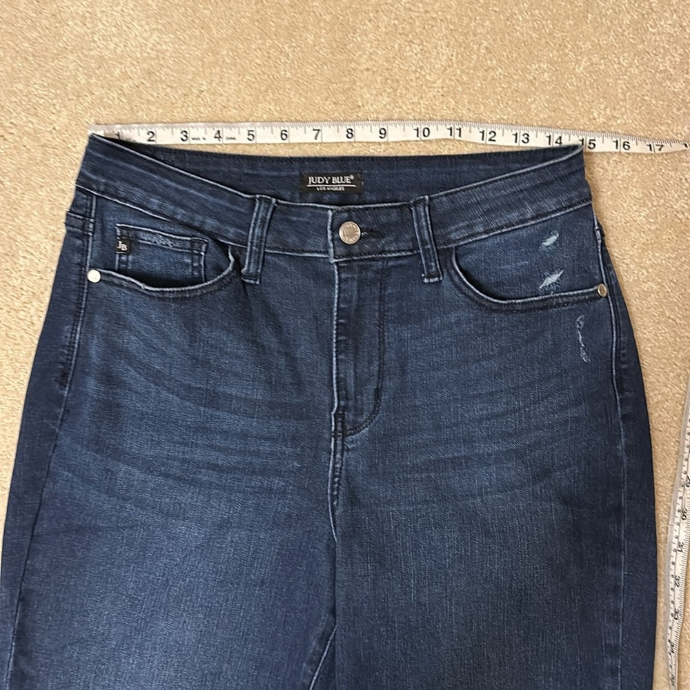 Vintage Judy Blue Style #JB8114DK dark blue jeans 7” cuff size 9/29 boyfriend - Picture 5 of 13